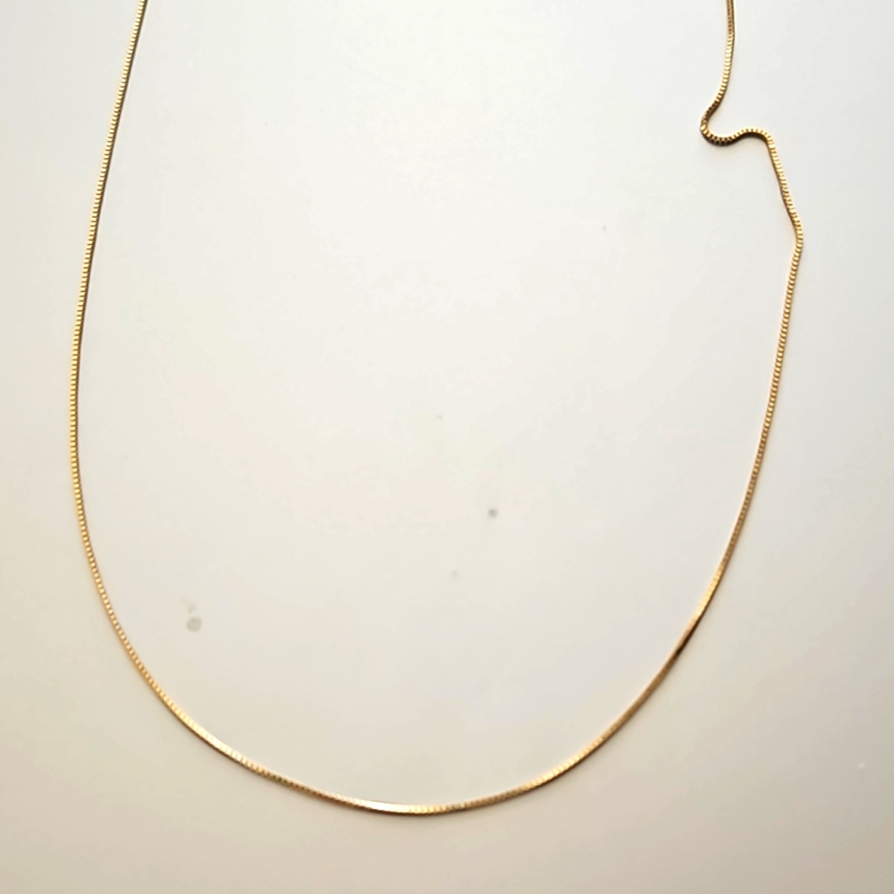 14kt gold 20" box chain